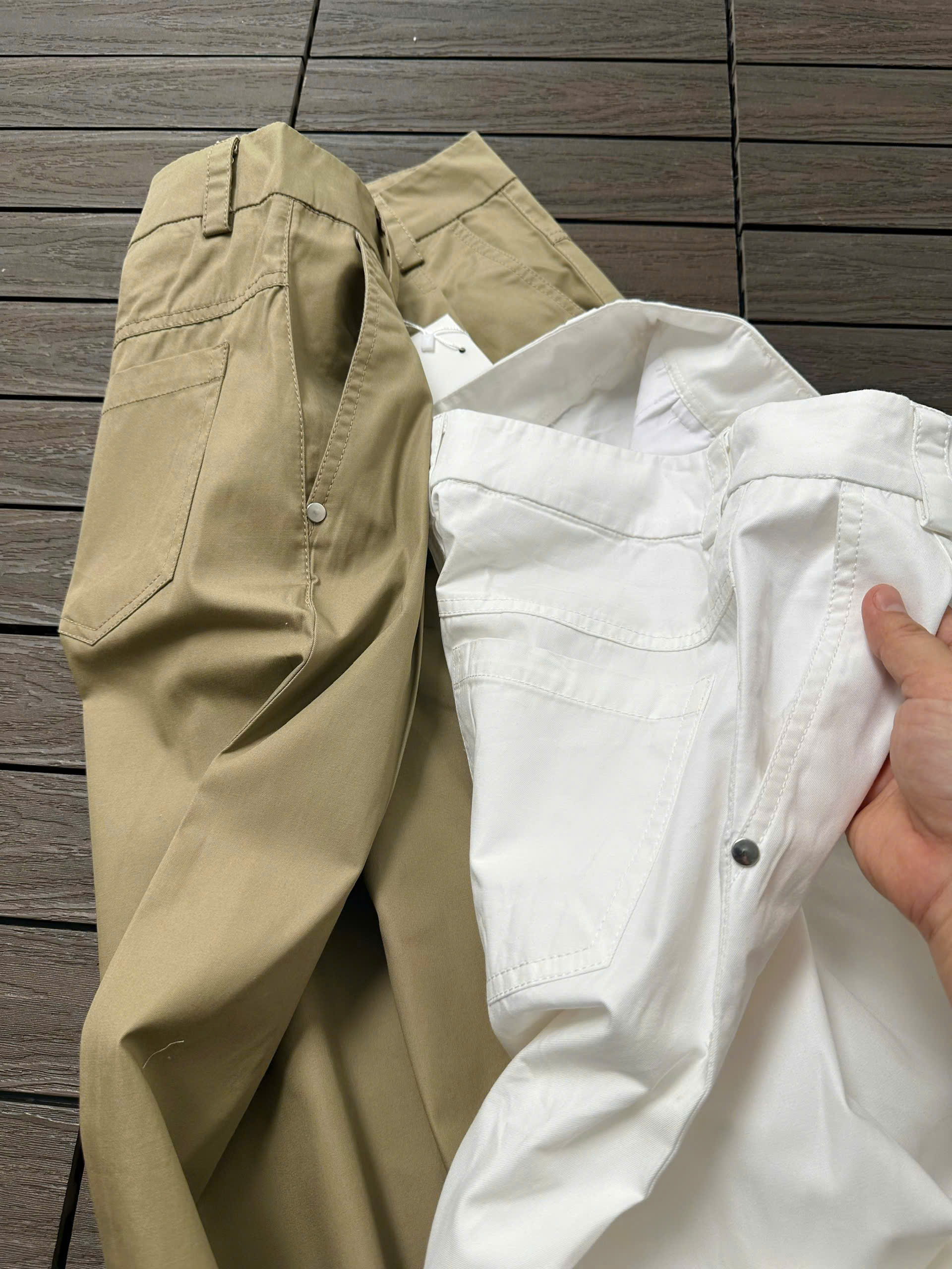 TQ20 Quần dài nữ Coton Q kaki suông ( TRẮNG )