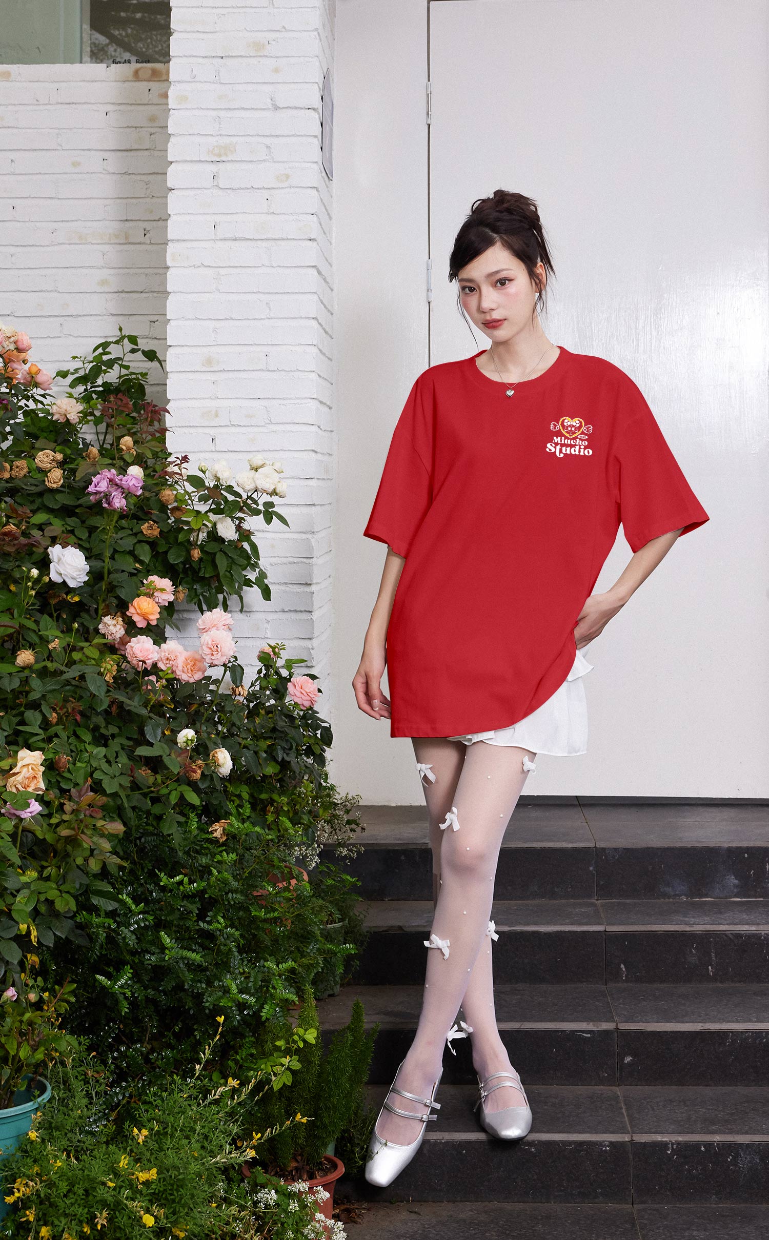 Áo thun tết form rộng local brand chất vải cotton thoáng mát ATD1739 Miucho in mix_thumbnail_2