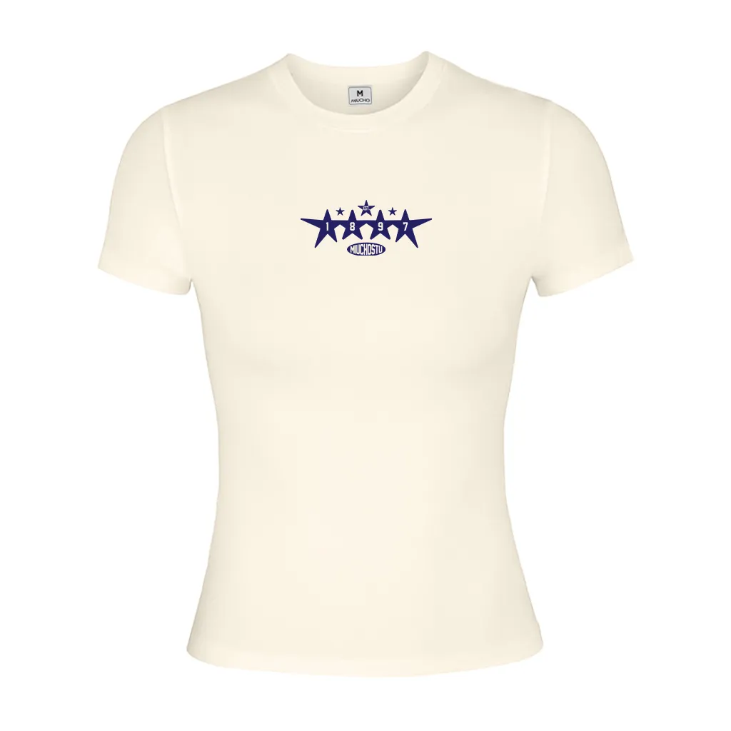 Áo baby tee nữ slim fit Beezy vải visco thoáng mát ôm body tay ngắn cổ tròn basic in mix_thumbnail_9