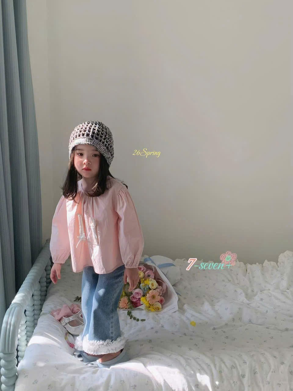 (H42) Quần bò mềm gấu voan Seven