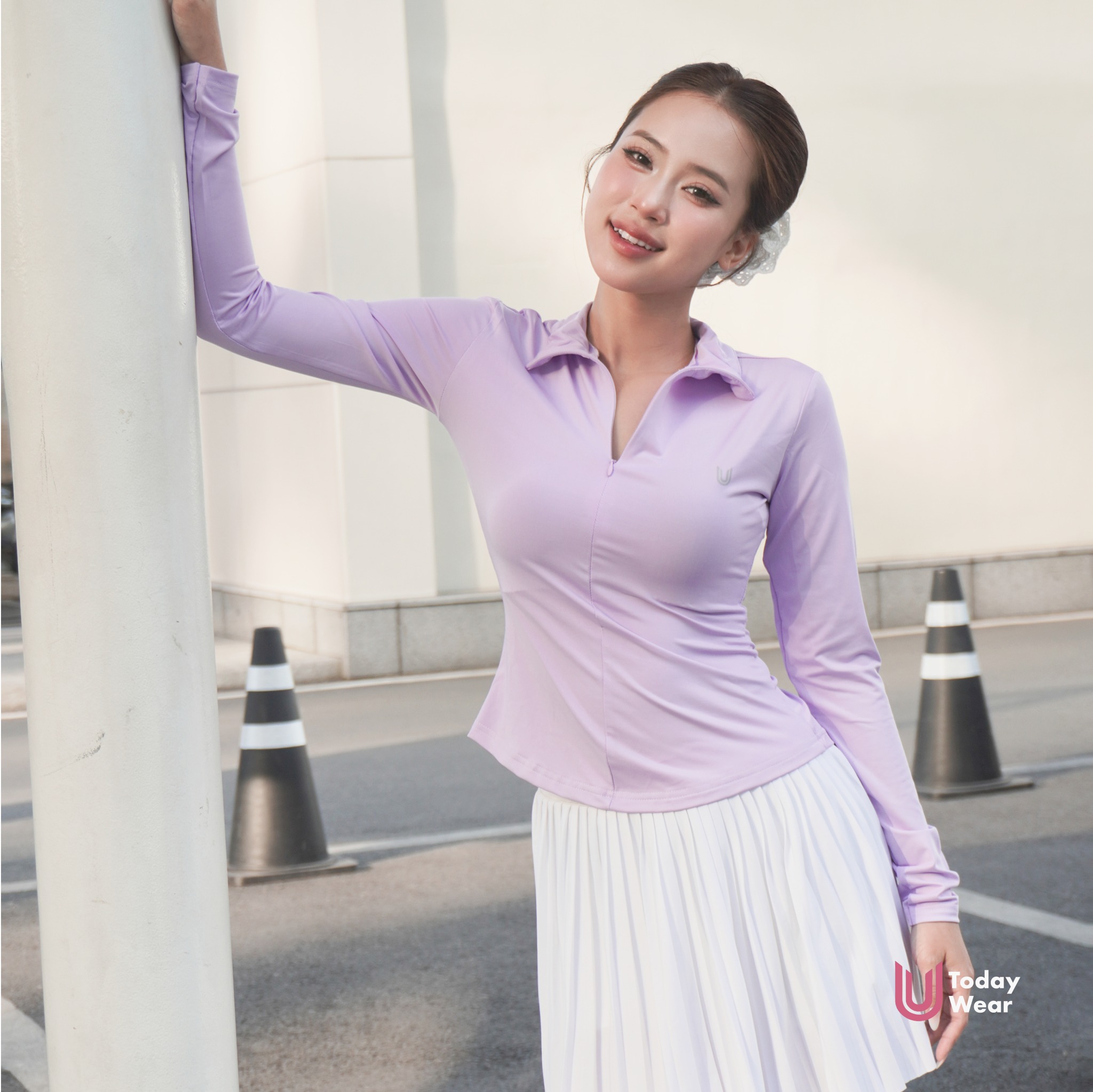 Áo thể thao nữ dài tay cổ polo có bigsize Jolie Long Top_thumbnail_16