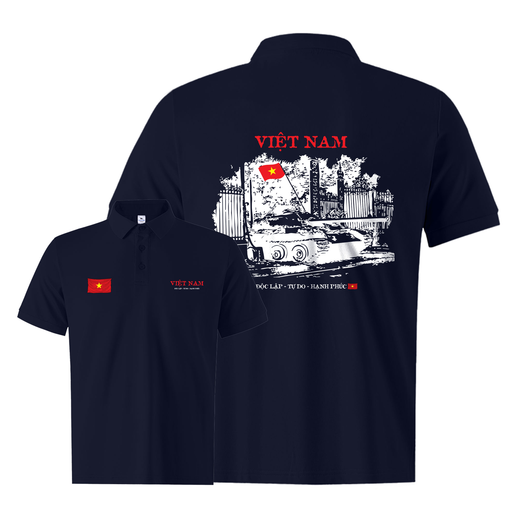 Áo polo nam big size Việt Nam tôi yêu form vừa 2142 Miucho Iconic vải cá sấu polyester in mix_thumbnail_15