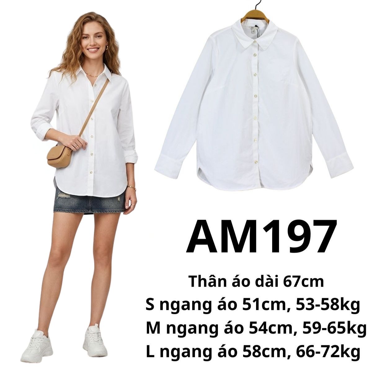 AM197- Áo sơ mi trắng
