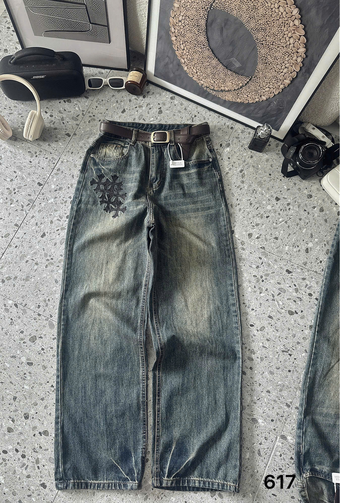 BIGSIZE NỮ - Quần jean suông thêu T-QJ617_thumbnail_3