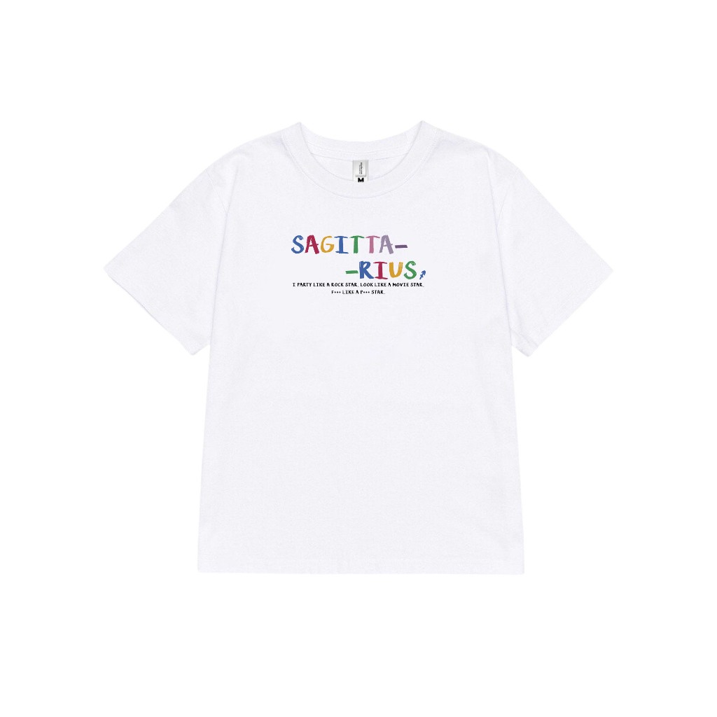 Áo baby tee ABD364 cung hoàng đạo Nhân Mã SAGITTARIUS Miucho cotton cổ tròn in typography