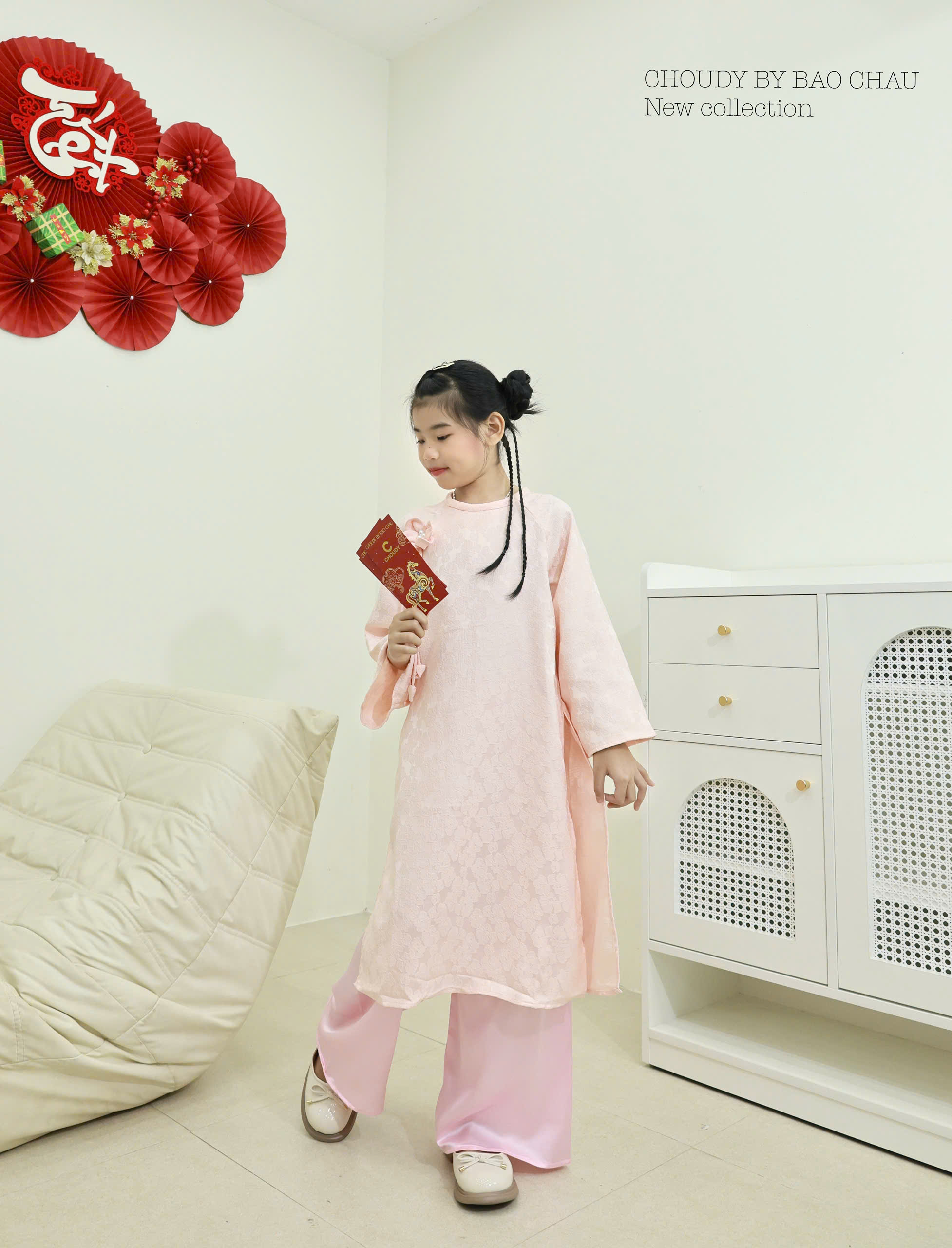 SALE A807 ÁO DÀI HỒNG BÉ GÁI_thumbnail_8