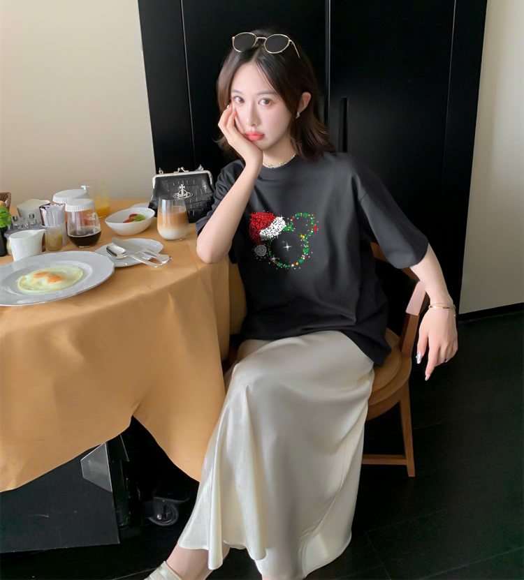 Áo thun nữ giáng sinh noel form vừa regular vải cotton 4c thoáng mát 1768 Miucho Chic Chic in artwork_thumbnail_6