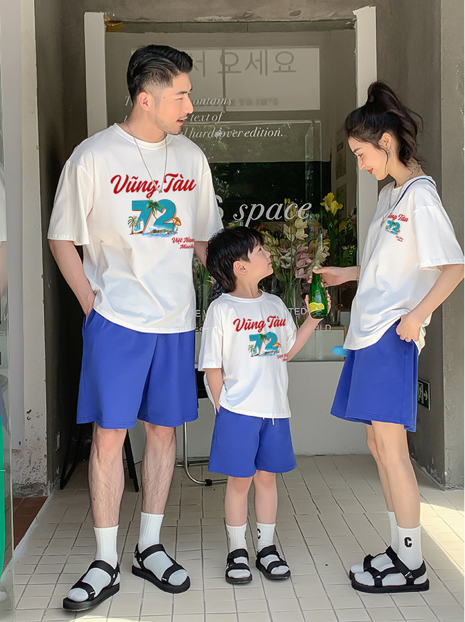 Áo thun du lịch Vũng Tàu cho bé form rộng thoáng mát AED1289 Miucho Kid in mix_thumbnail_5