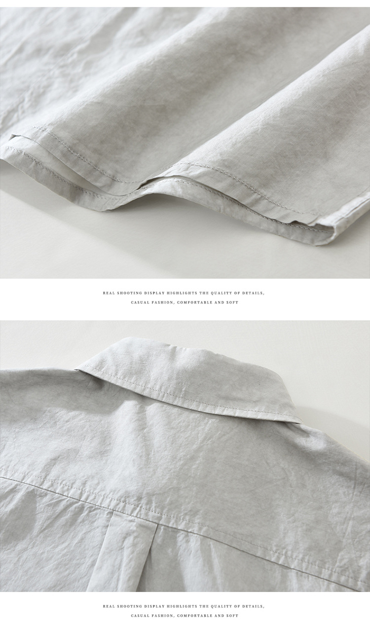 Áo Sơ Mi Nam Ngắn Tay – Nhật Bản Văn Học, Form Rộng, Thoáng Khí, Đa Năng_thumbnail_7