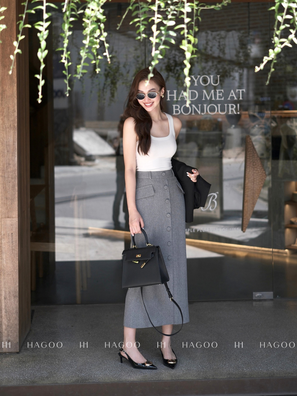 Áo ba lỗ cổ U HAGOO