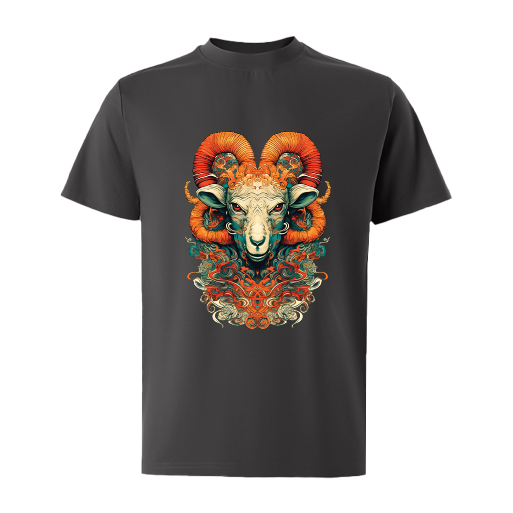 Áo thun nam form rộng 12 con giáp tuổi Mùi ATD484 Miucho Iconic cotton cổ tròn in graphic_thumbnail_14