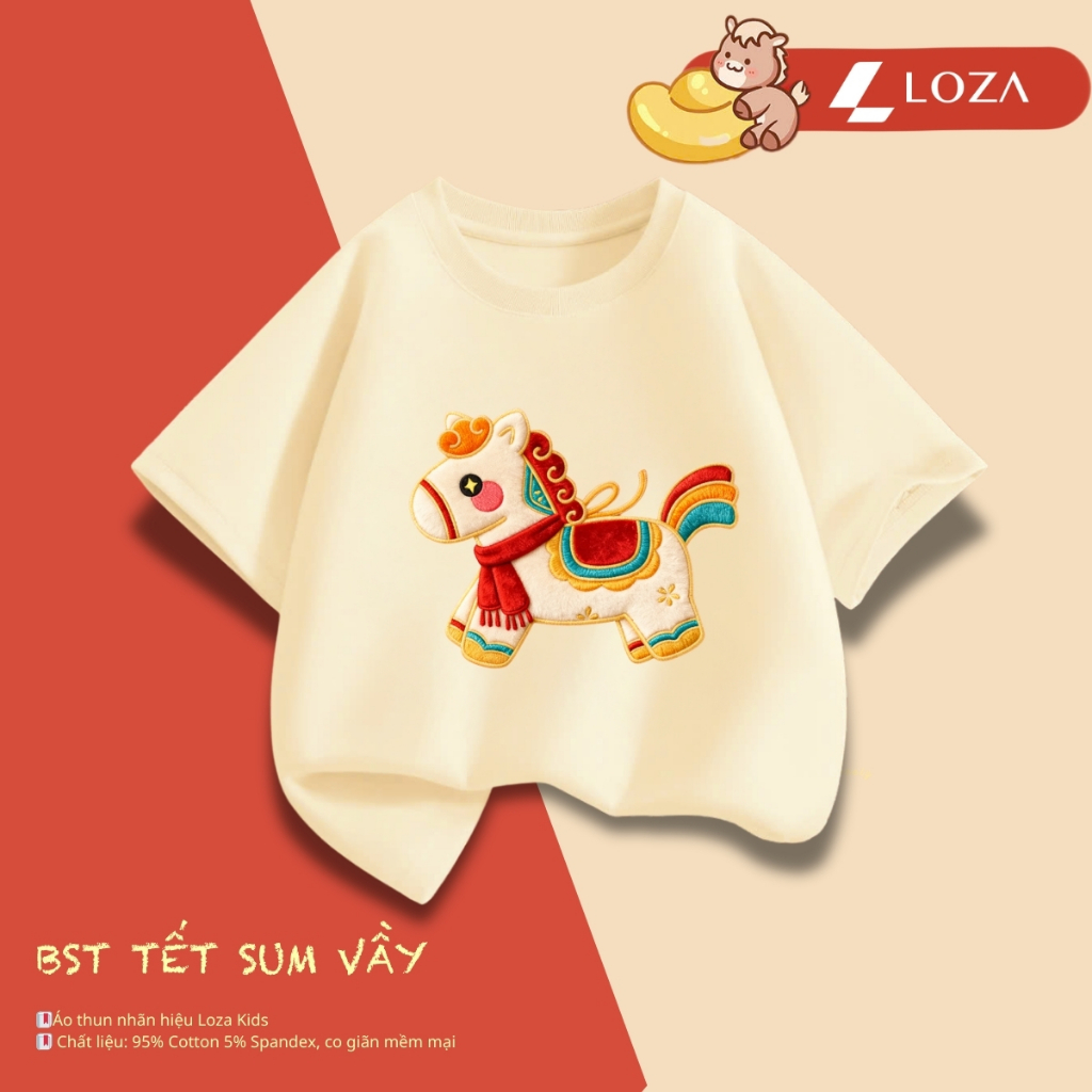 Áo thun bé gái, bé trai Tết 2026 - Loza Kids- Mã AT035_thumbnail_6