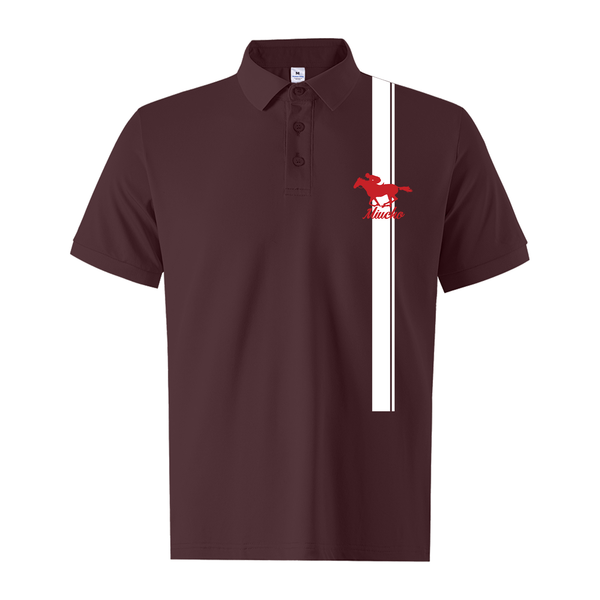 Áo polo nam phong cách vintage PLCSD2427 Miucho Iconic form vừa tay ngắn cổ trụ in artwork_thumbnail_12