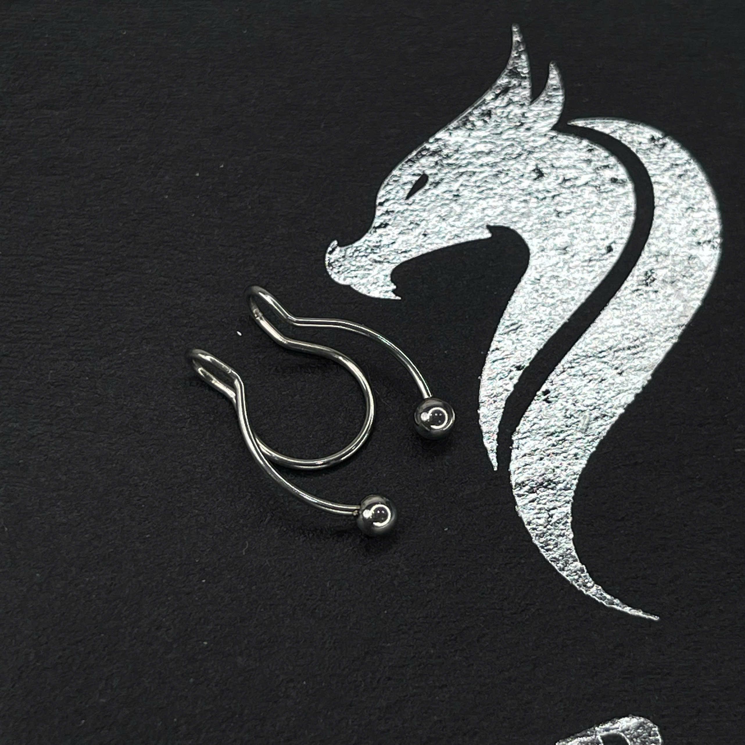 Khuyên kẹp giả septum size 10