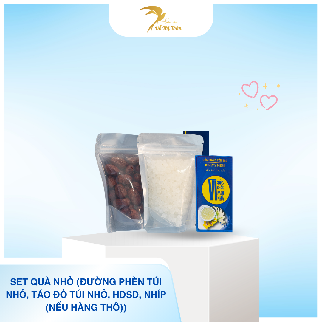 [H8] Set quà nhỏ (đường phèn túi nhỏ, táo đỏ túi nhỏ, HDSD, nhíp (nếu hàng thô))