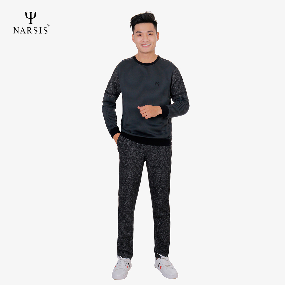 BỘ NAM THU ĐÔNG NARSIS E8026 NARSIS VẢI NỈ ẤM ÁP, MỀM MẠI, THÍCH HỢP MÙA ĐÔNG, GIỮ NHIỆT TỐT