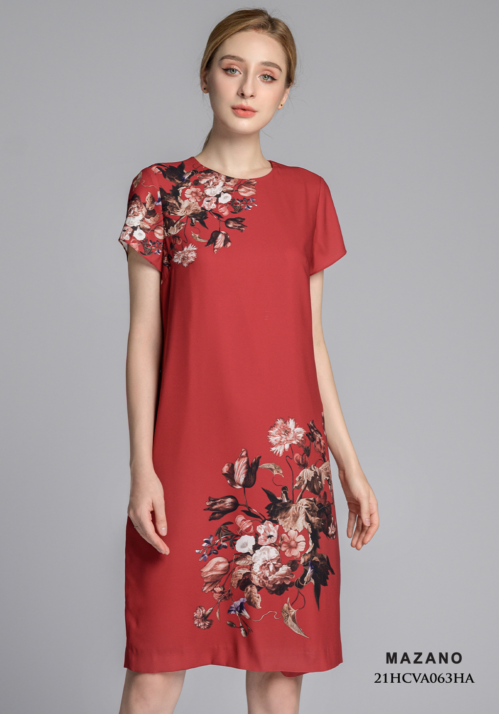 Váy suông đỏ họa tiết hoa_thumbnail_4