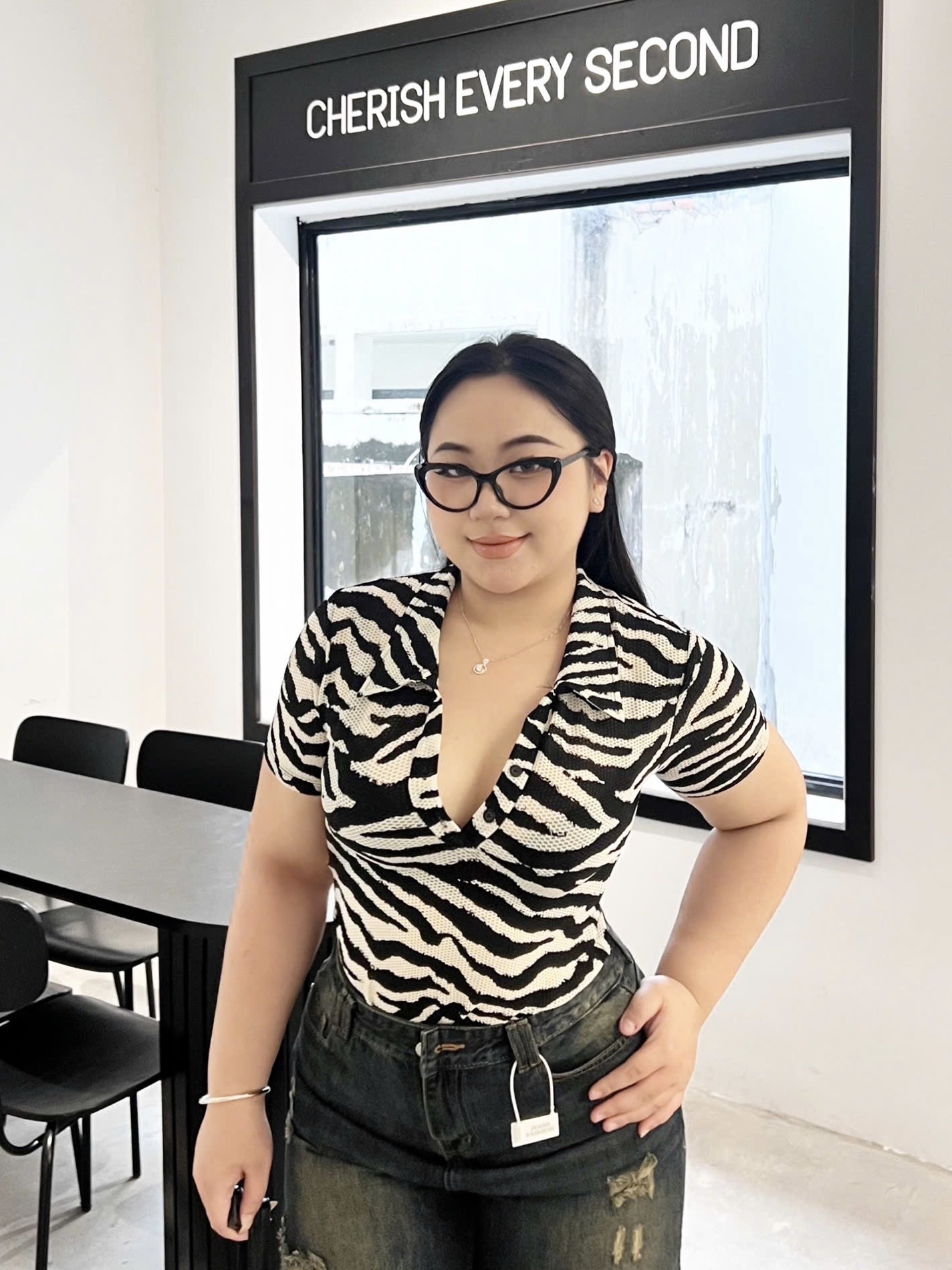 BIGSIZE - Áo thun tay ngắn có cổ T- AT9058_thumbnail_10