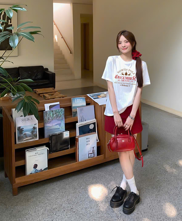 Áo thun nữ giáng sinh noel form vừa regular vải cotton 4c thoáng mát 1766 Miucho Chic Chic in mix_thumbnail_2