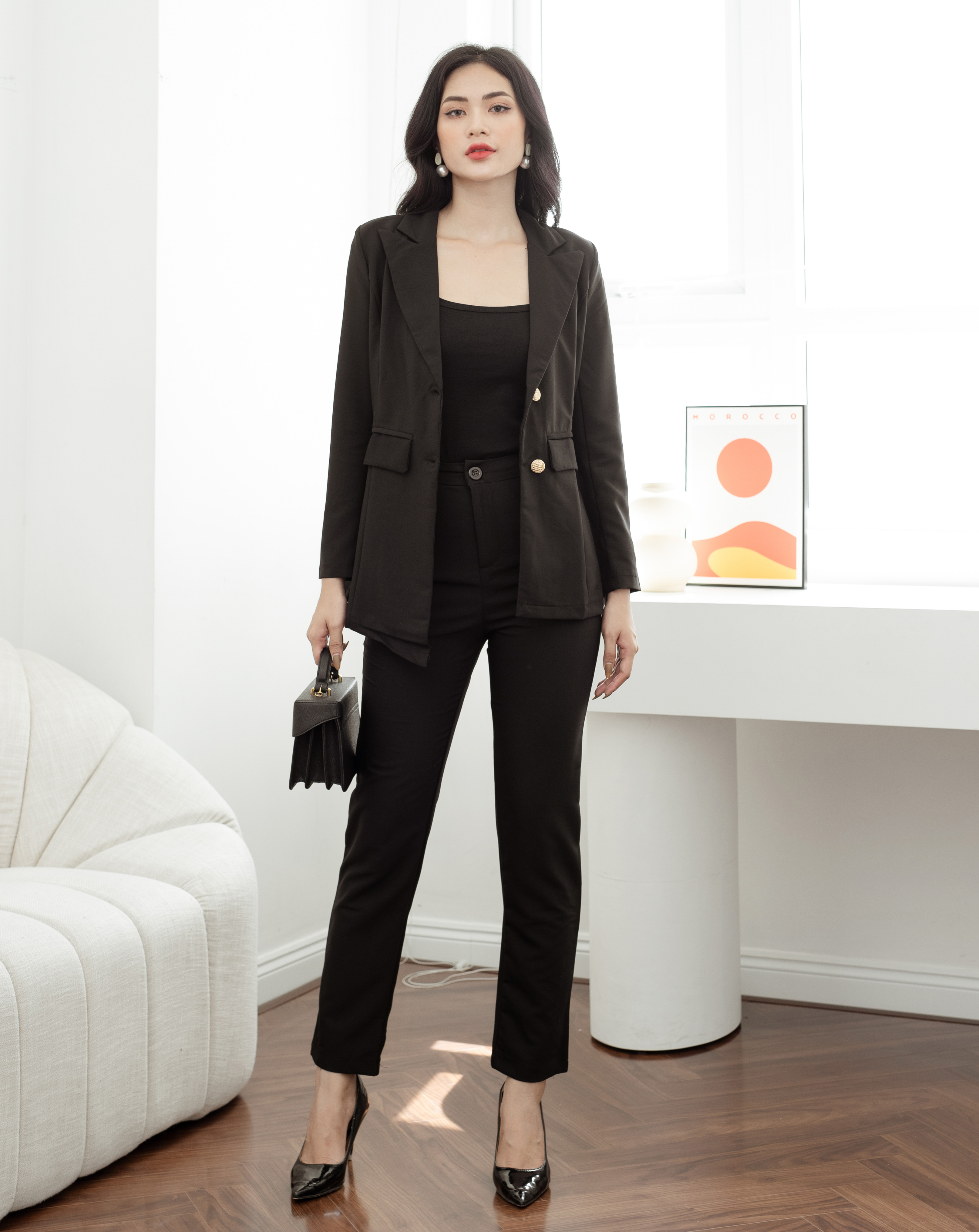 Set bộ quần áo vest cách điệu quần dài