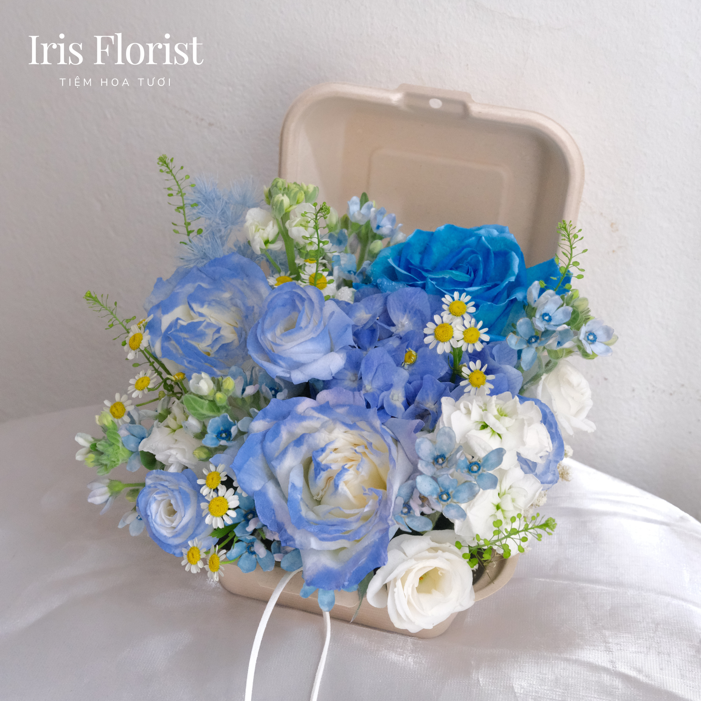 Hộp hoa Bento (Màu: Hồng/ Trắng/ Xanh/ Cam/ Đỏ)_thumbnail_2