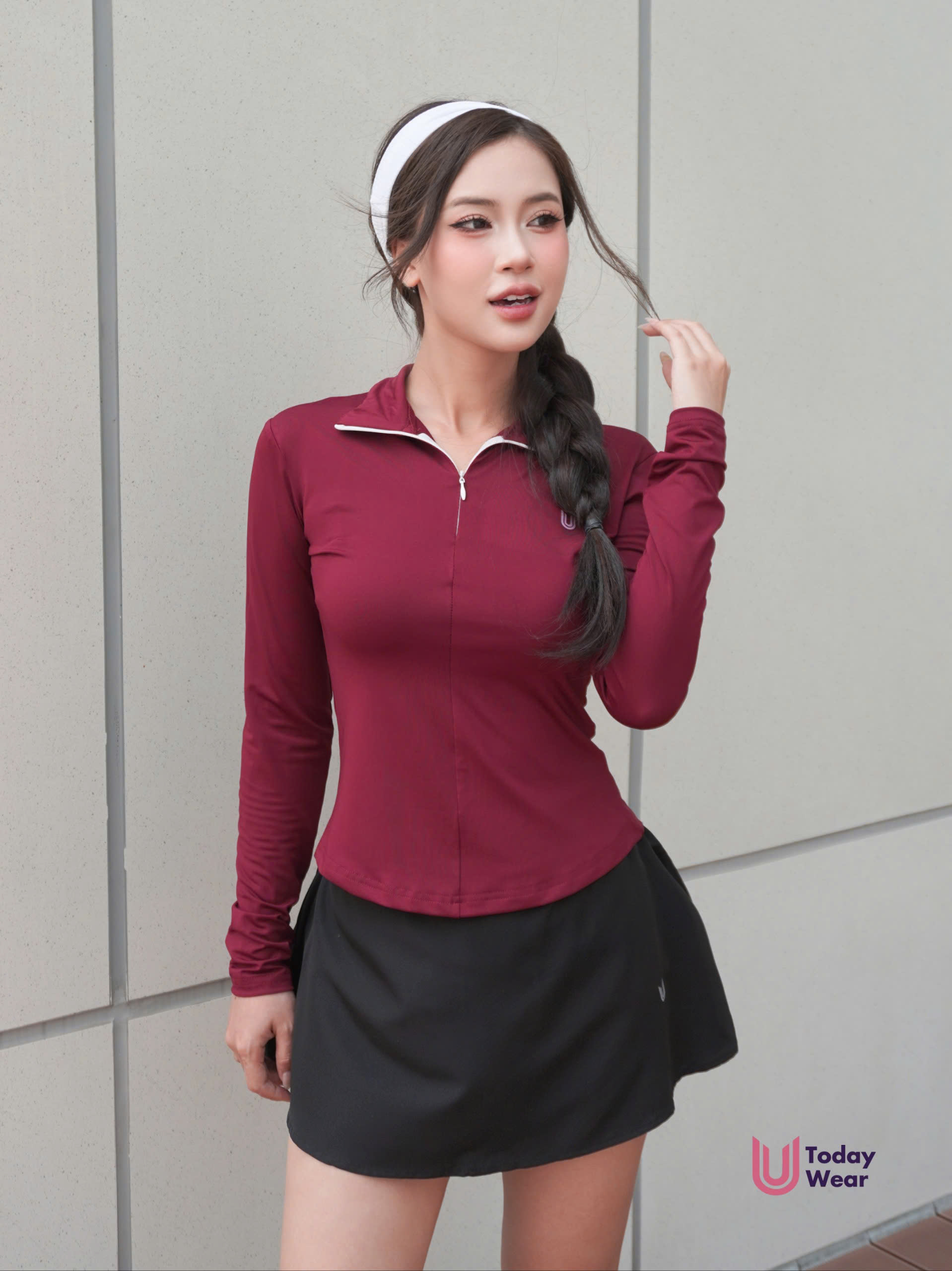 Áo thể thao nữ dài tay cổ polo có bigsize Jolie Long Top_thumbnail_9