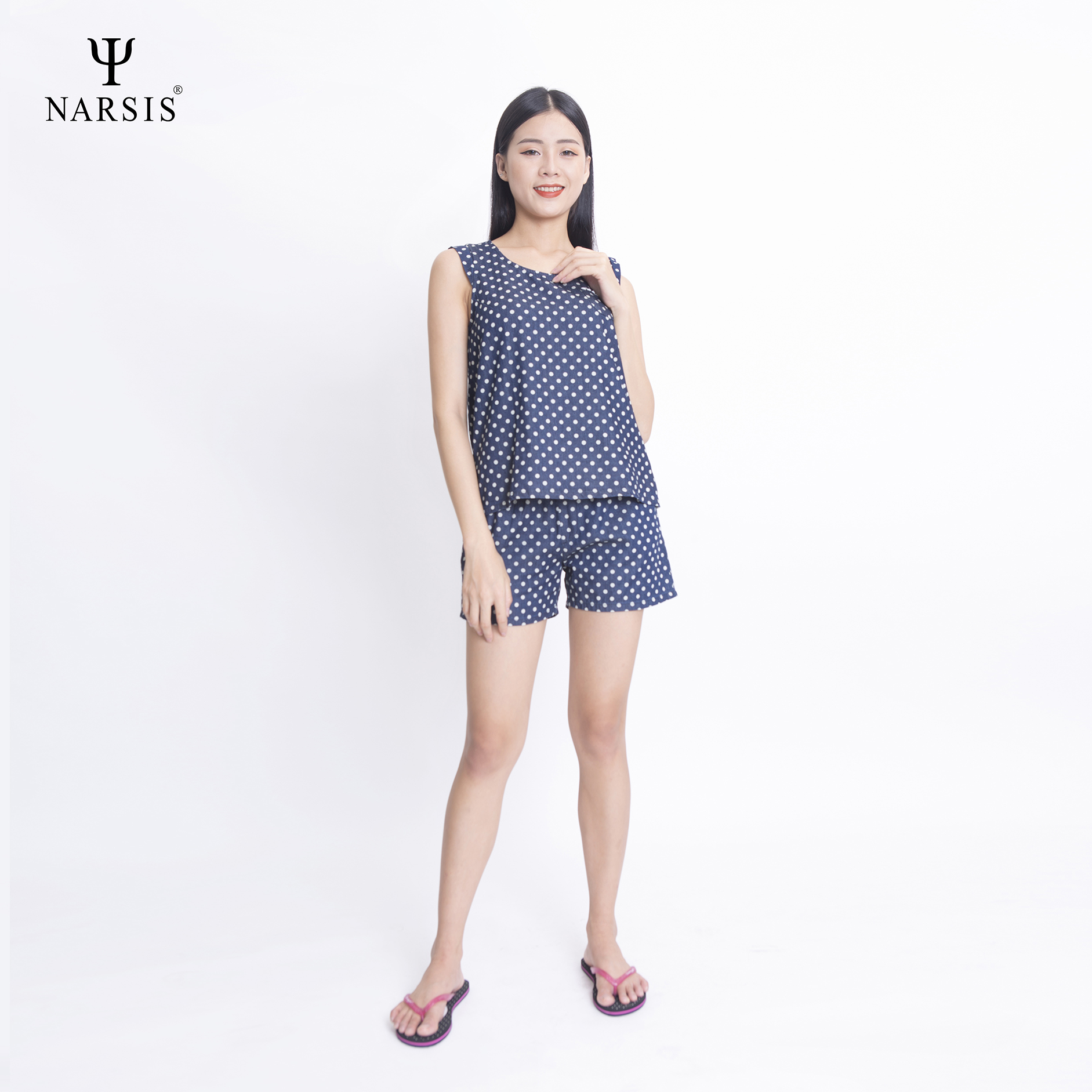 BỘ HÈ NỮ M8028 NARSIS CHẤT LIỆU JEAN BỀN BỈ, CÁ TÍNH, TRẺ TRUNG, THỜI TRANG, TRẺ TRUNG, THỜI TRANG_thumbnail_2