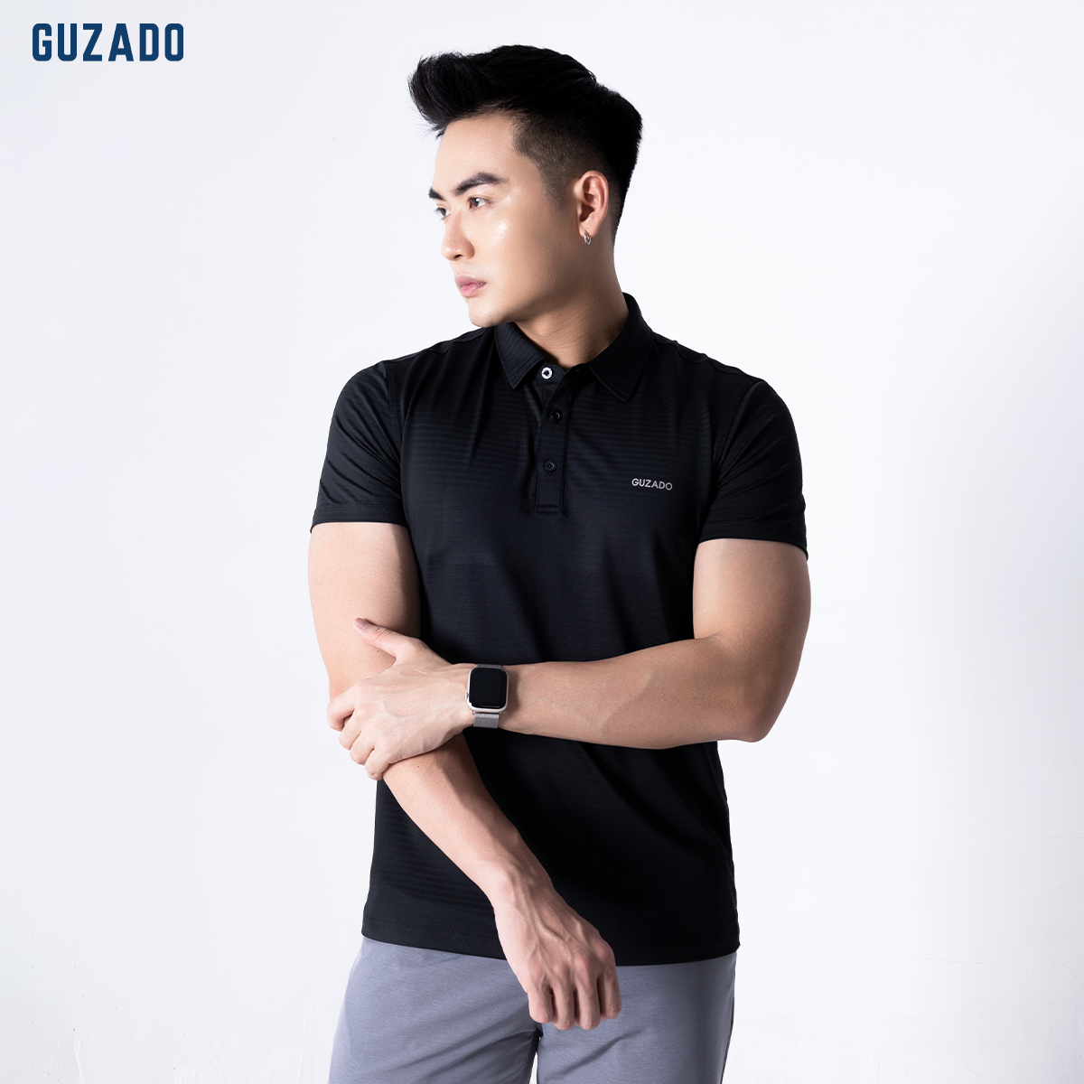 Áo Polo thể thao nam CoolMax-S1 Logo thương hiệu Guzado GPL01_thumbnail_5