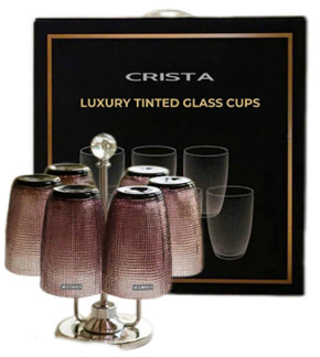 Bộ 6 cốc thủy tinh CRISTA HOME  vân lưới dập nổi 420 ml_thumbnail_33