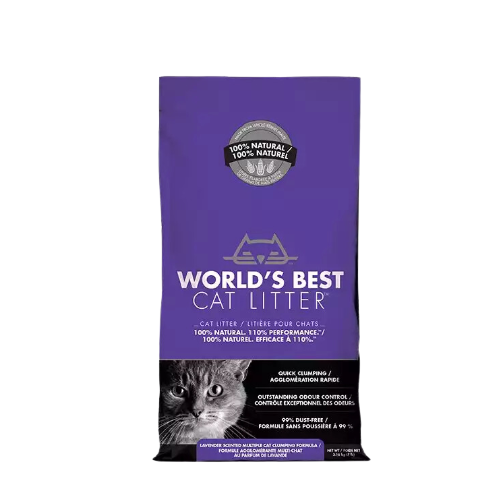 Cát vệ sinh hữu cơ World’s Best Cat Litter Lavender Scented Multiple Cat Clumping 3,18Kg_thumbnail_0