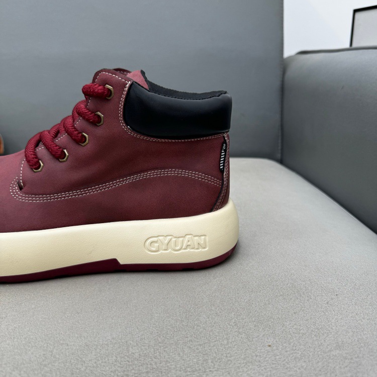 GA356 - Giày nam mũi tròn phong cách cổ điển phối màu đơn sắc đa năng mùa đông 2025_thumbnail_3