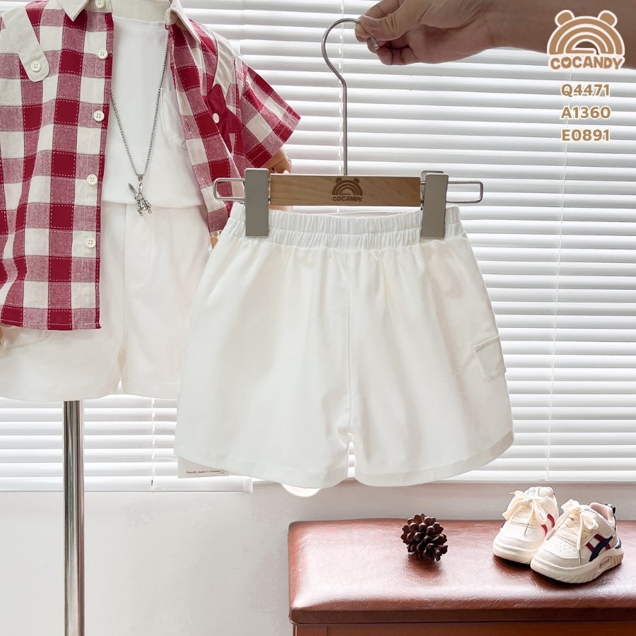 Quần cộc kaki TRẮNG can túi 2 bên_thumbnail_1