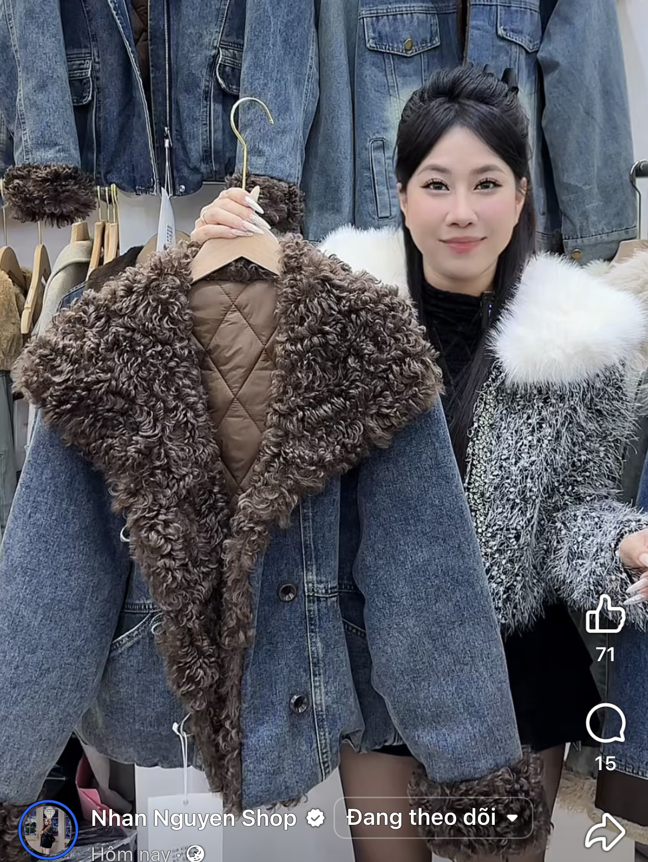 Áo khoác bò lông - V87