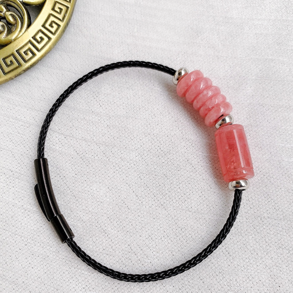 PT180 - Vòng tay dây cáp lu thống ngũ điếu đá tự nhiên