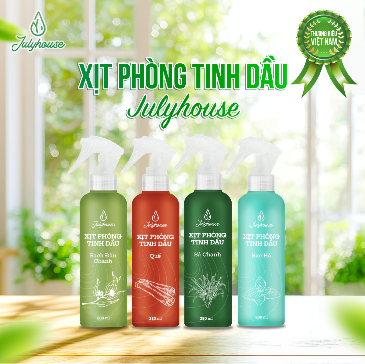 Bình xịt phòng tinh dầu Quế Julyhouse