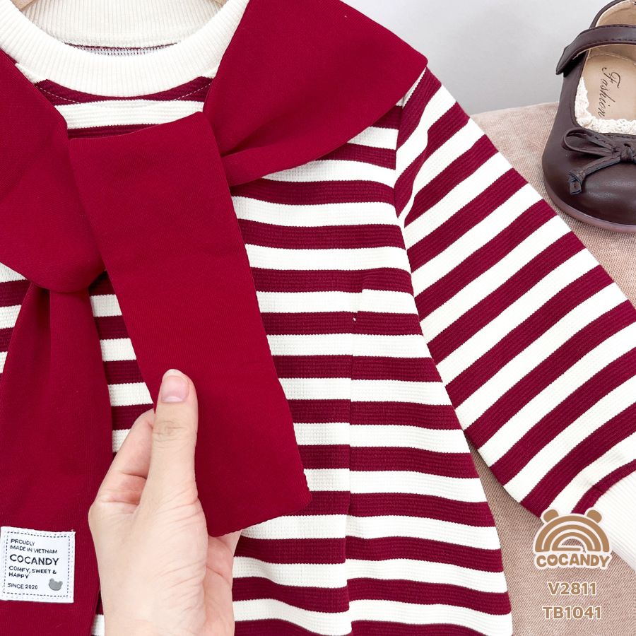 Váy dài kẻ BE phối ĐỎ_thumbnail_2