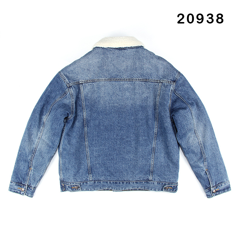 Áo khoác denim da cừu cộng với nhung dày cho nam2025Áo khoác ấm mới hợp thời trang cho mùa thu đông_thumbnail_3