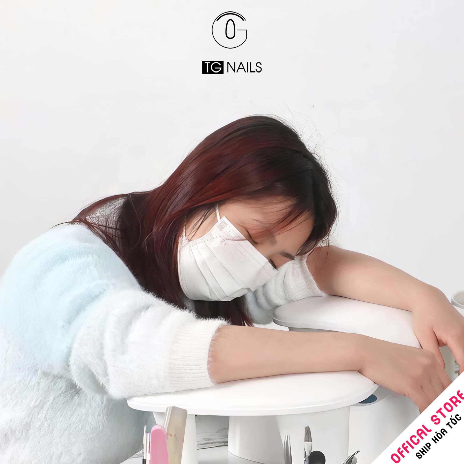 Gối kê tay làm nail TG Nails Model U1 bằng da cao cấp