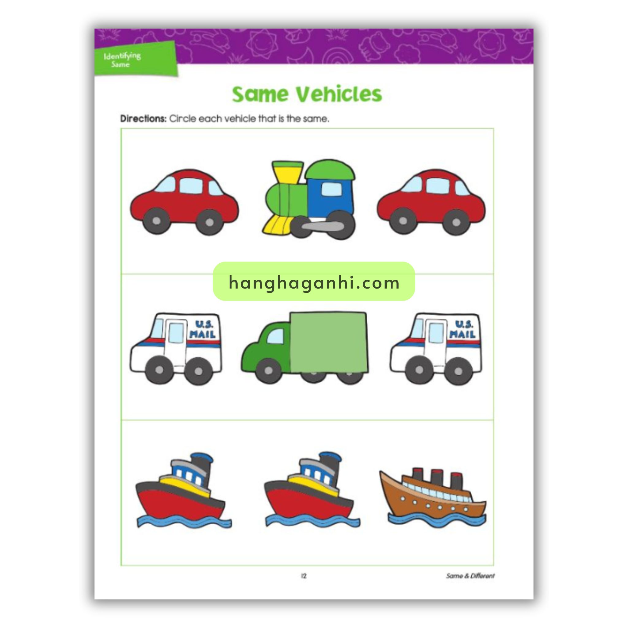 Spectrum 3+ Same & Different Basic Beginnings, sách Mỹ cho bé_thumbnail_9