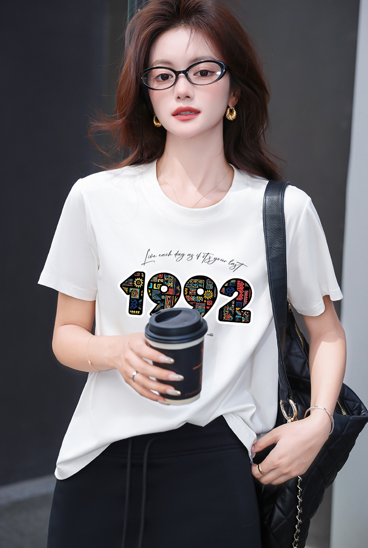 Áo thun nữ in năm sinh 1992 form vừa regular vải cotton 4c thoáng mát ARD1779 Miucho Chic in mix_thumbnail_3