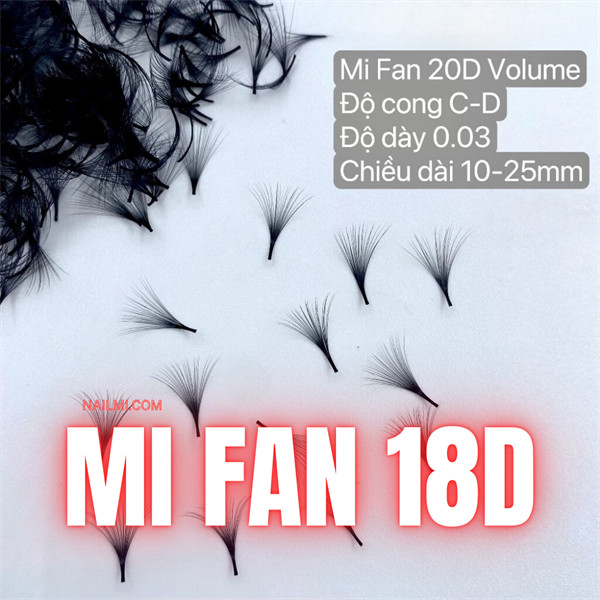 Mi Fan 20D 1000 fan đẹp cong C CC D dày 0.07