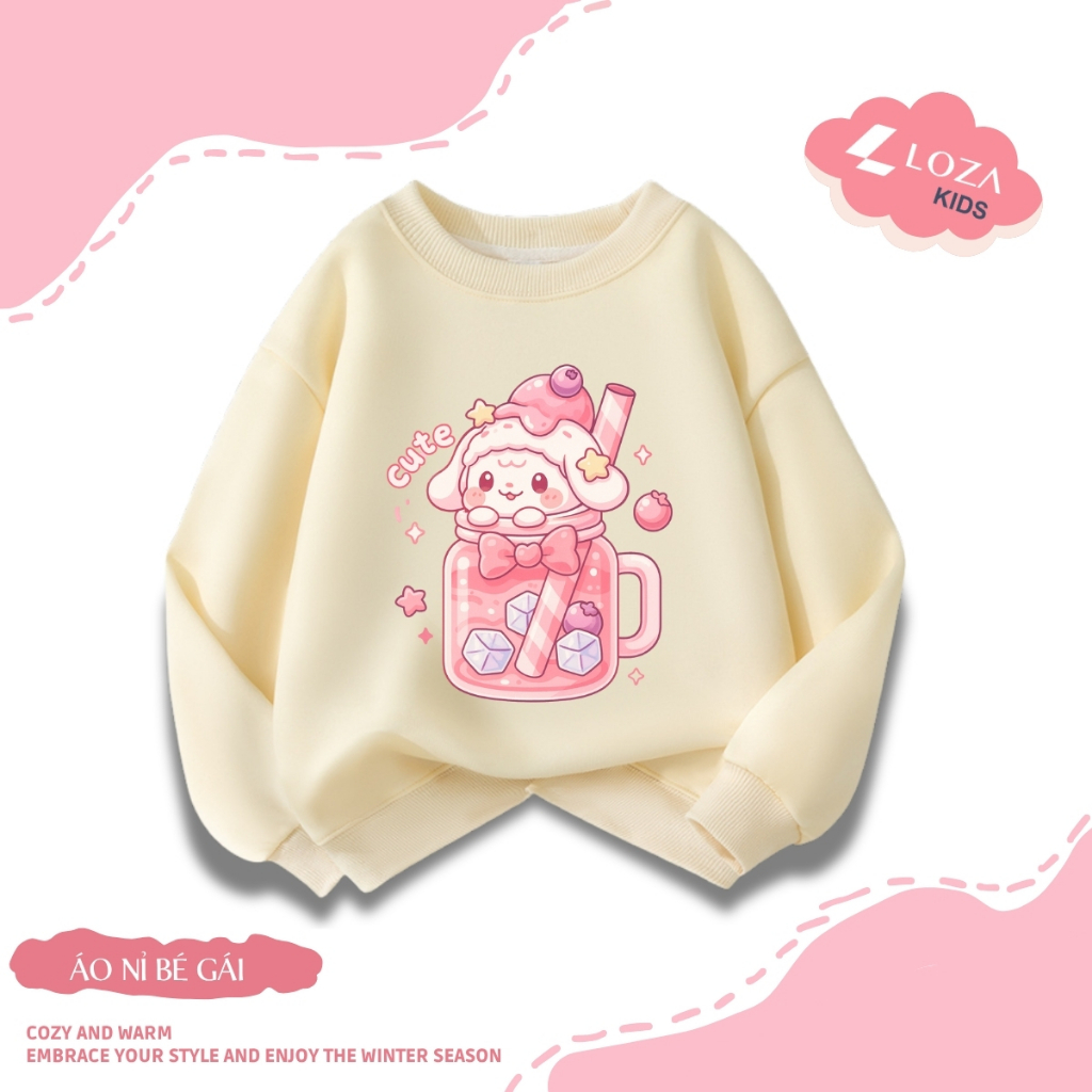 Áo sweater bé gái in hình Melody và cừu cute - Loza Kids IN002_thumbnail_0