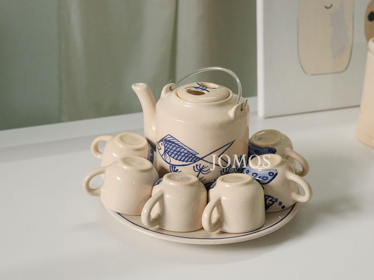 Bộ bình trà gốm sứ họa tiết con cá J000351_thumbnail_3