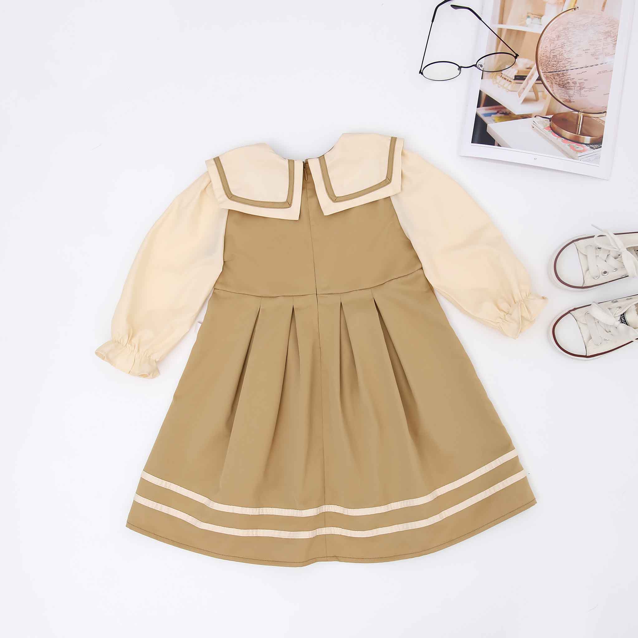 [ Outfit học đường ]Váy đi học cổ thủy thủ nơ cổ_thumbnail_5