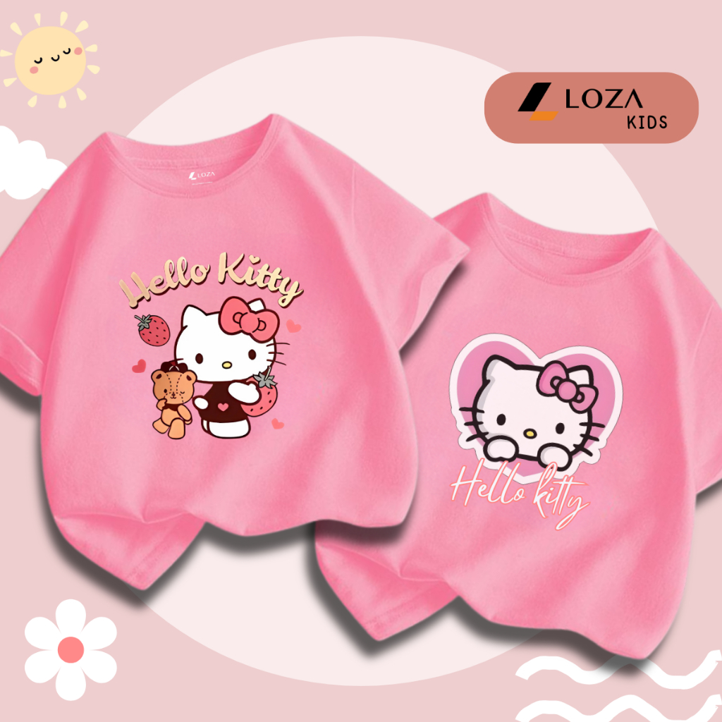 Áo Hello Kitty 2025 cho bé gái size từ 15-40kg- Áo phông bé gái mùa hè Loza Kids - CA009_thumbnail_6