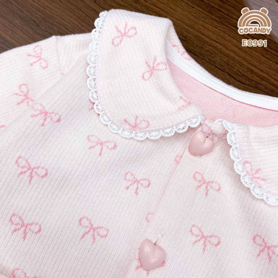 Áo khoác HỒNG họa tiết nơ hồng cổ sen_thumbnail_6