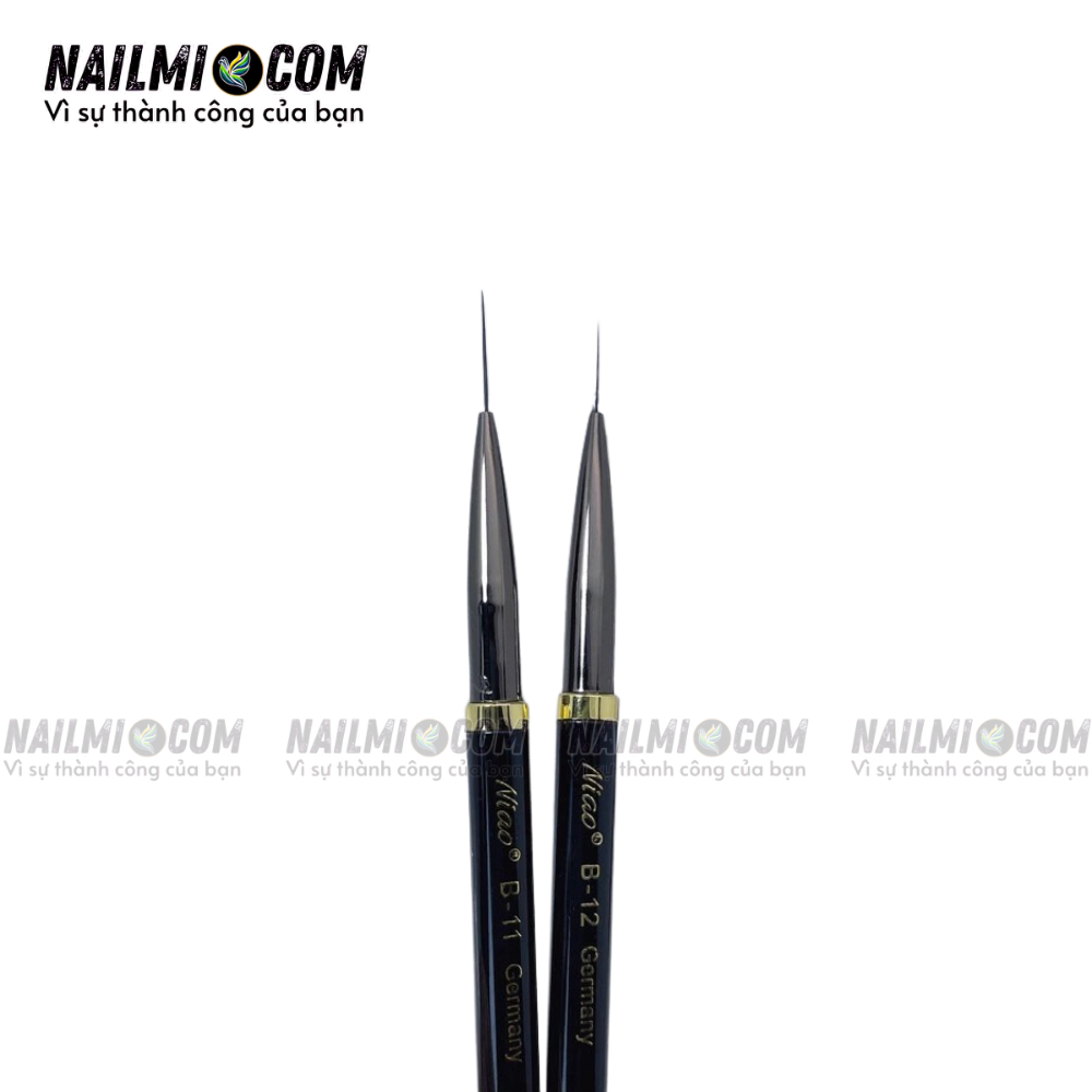 Cọ nét - cọ râu vẽ móng tay - 15mm - B11 - Niao - cán kim loại_thumbnail_1