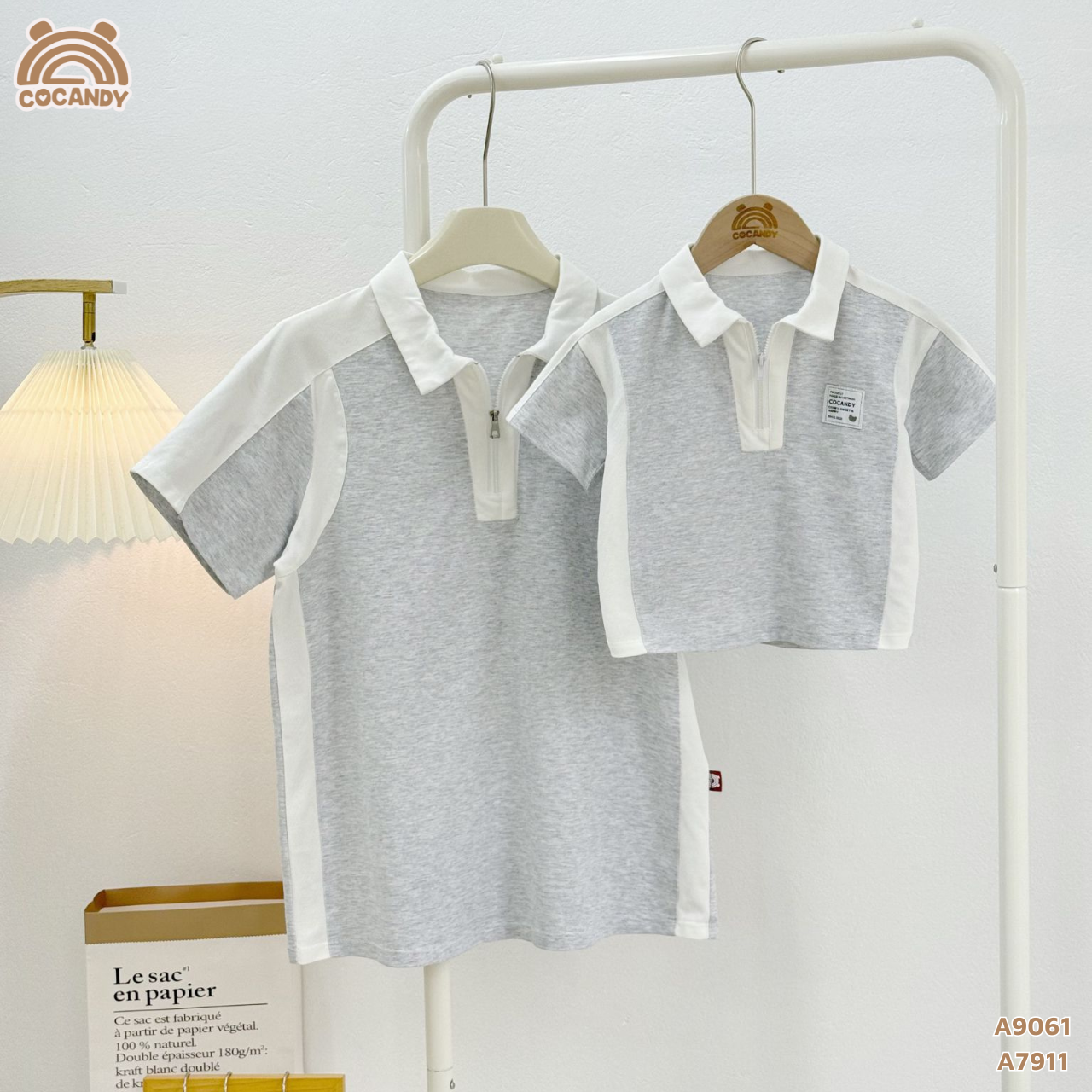 Áo cộc XÁM polo cổ khóa NAM_thumbnail_0