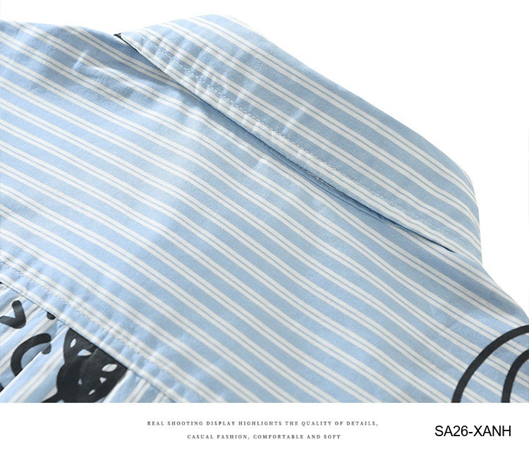 SA26 - Áo sơ mi nam tay ngắn họa tiết mặt cười phong cách Nhật Bản, chất cotton mềm mại, form rộng thoải mái_thumbnail_10