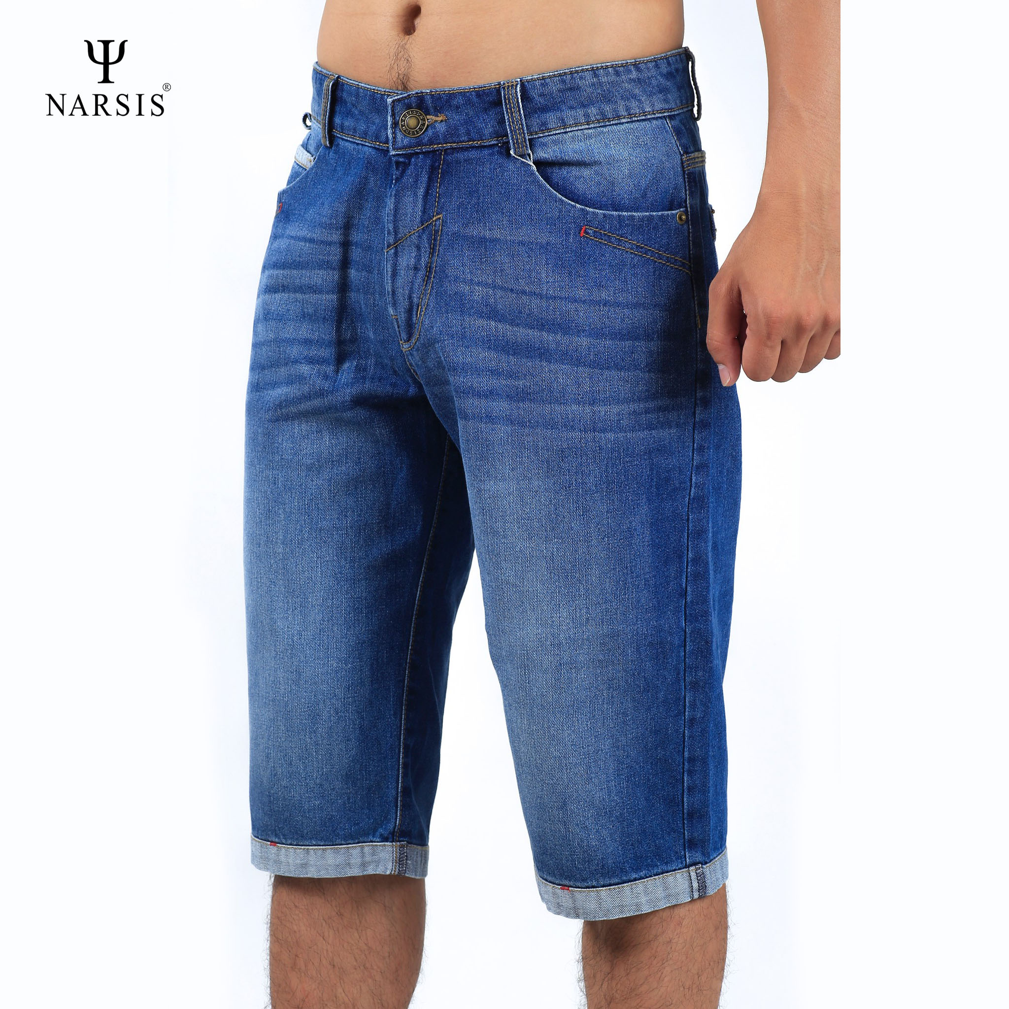 QUẦN SHORTS BÒ - S7011 NARSIS CHẤT LIỆU JEAN BỀN BỈ, CÁ TÍNH, TRẺ TRUNG, THỜI TRANG_thumbnail_2